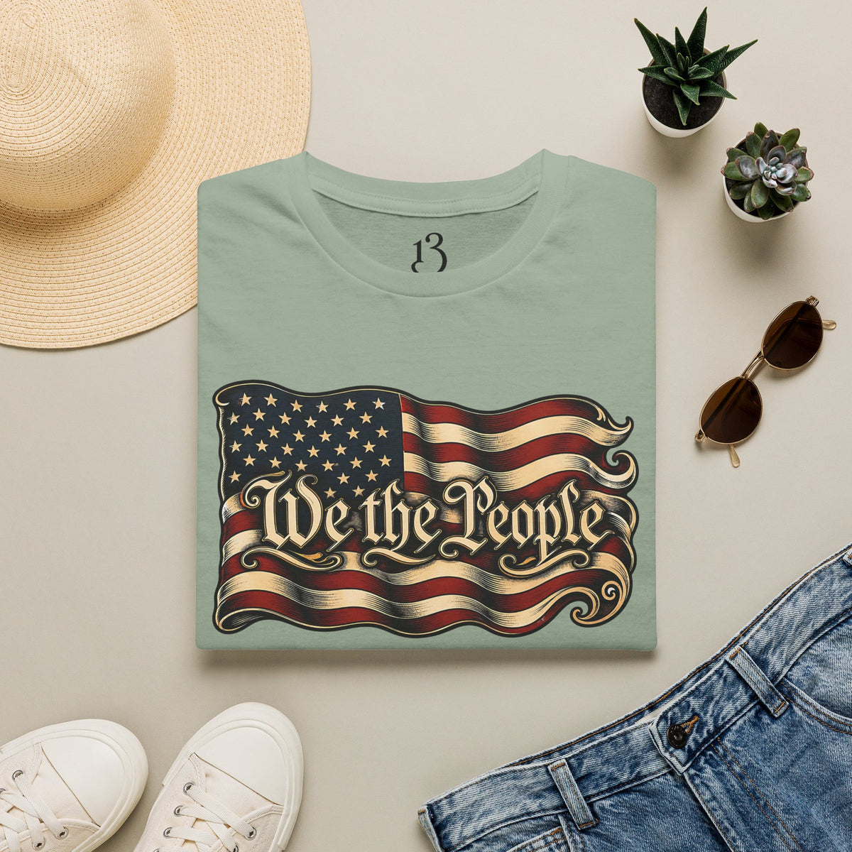 We the People American Flag T‑Shirt
