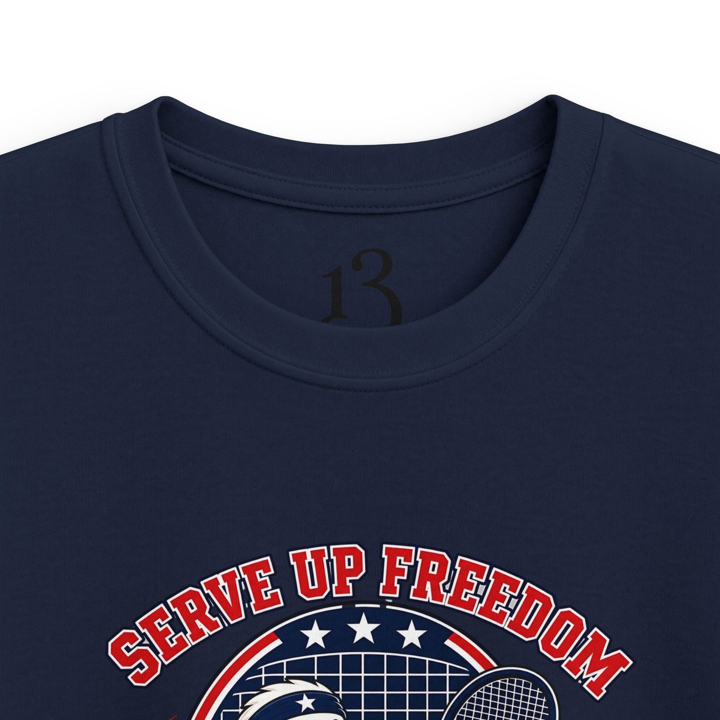 Kids Tee — 'Swing Up Freedom' Tennis Graphic Youth Shirt