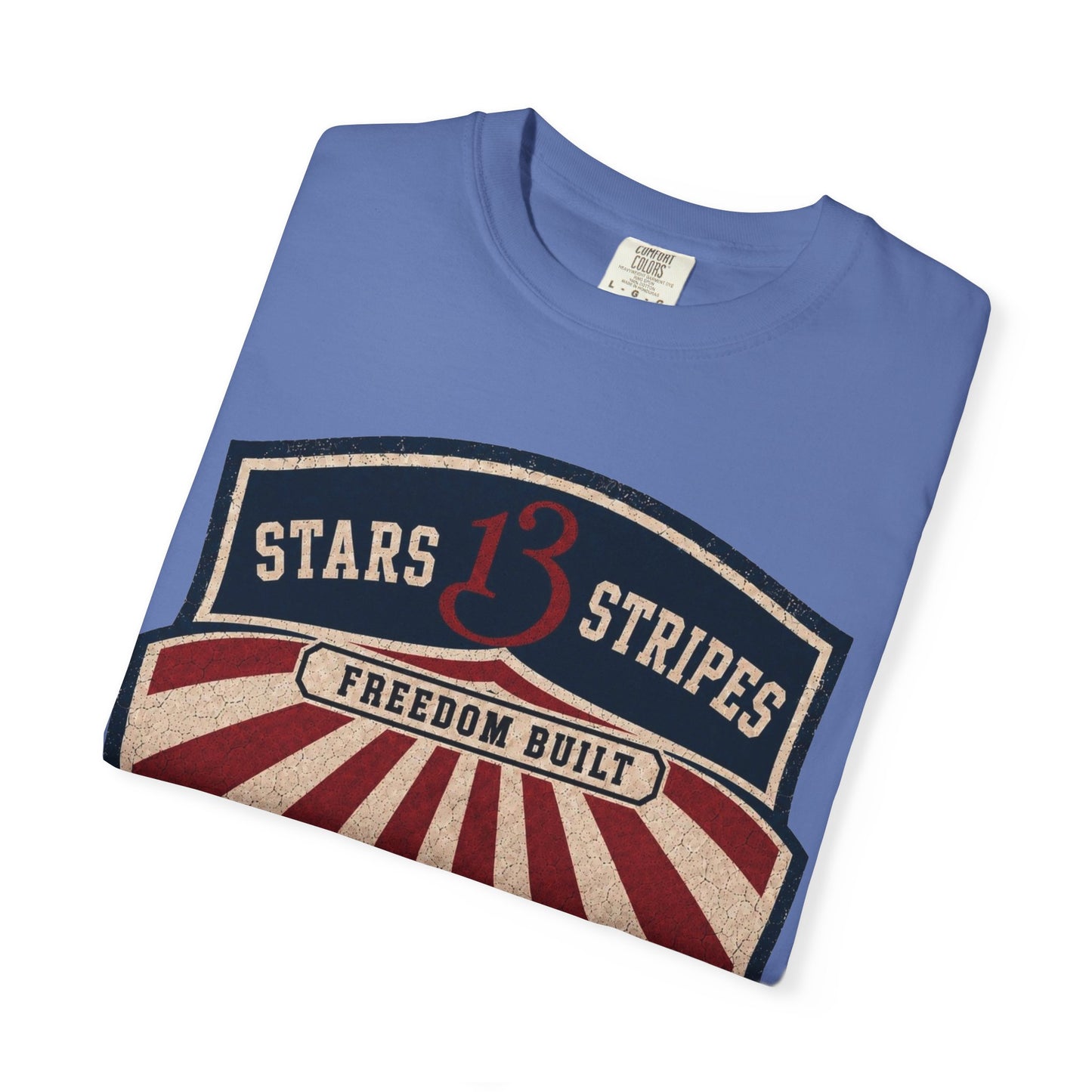 Stars13stripeS Shield T-Shirt — Freedom Built USA Heritage Tee