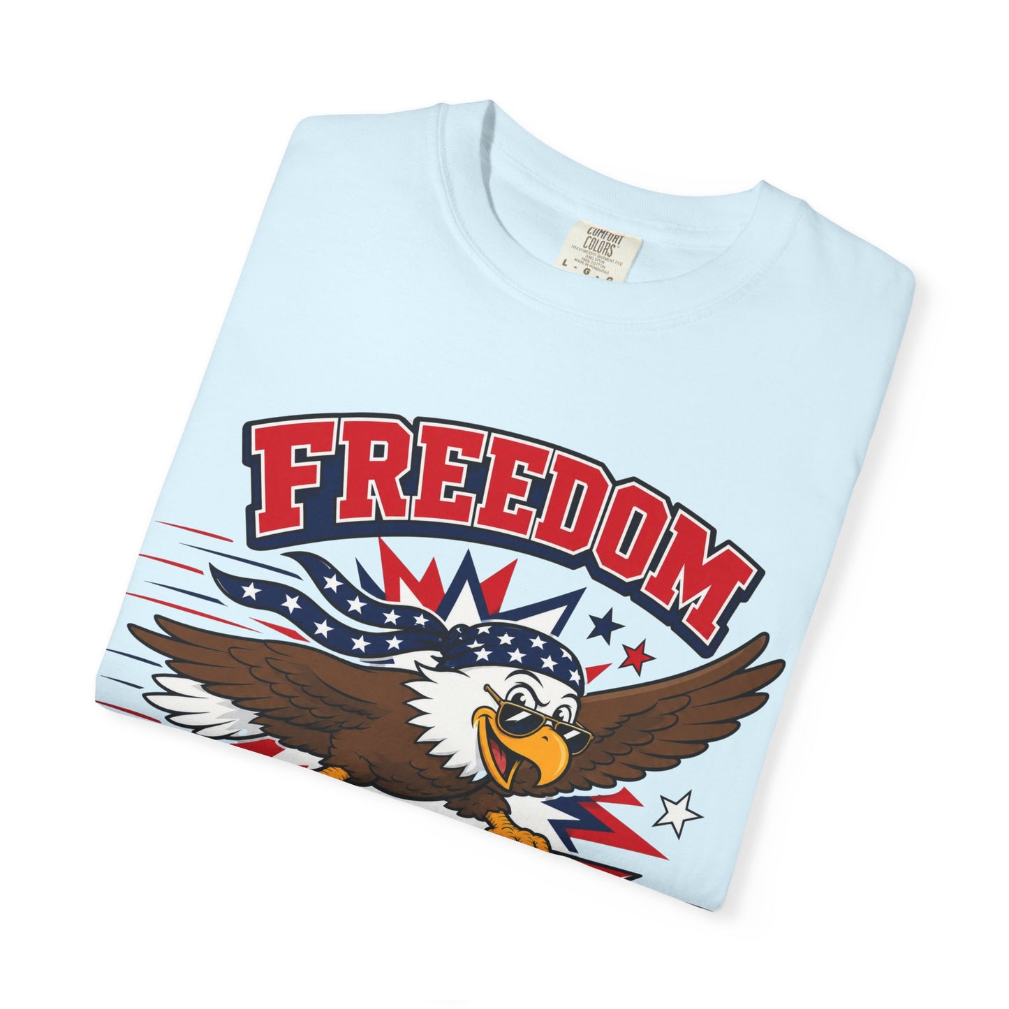 Freedom Flies Fast T-Shirt — Patriotic Eagle Graphic Tee