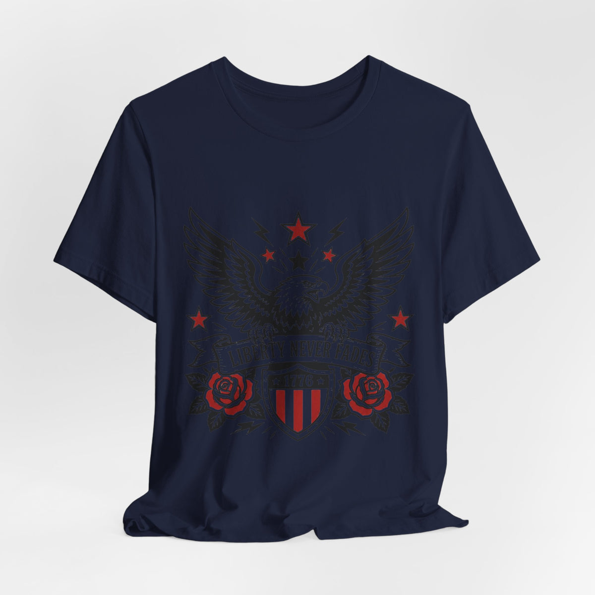 Liberty Never Fades Eagle T-Shirt – 1776 Patriotic American Tee