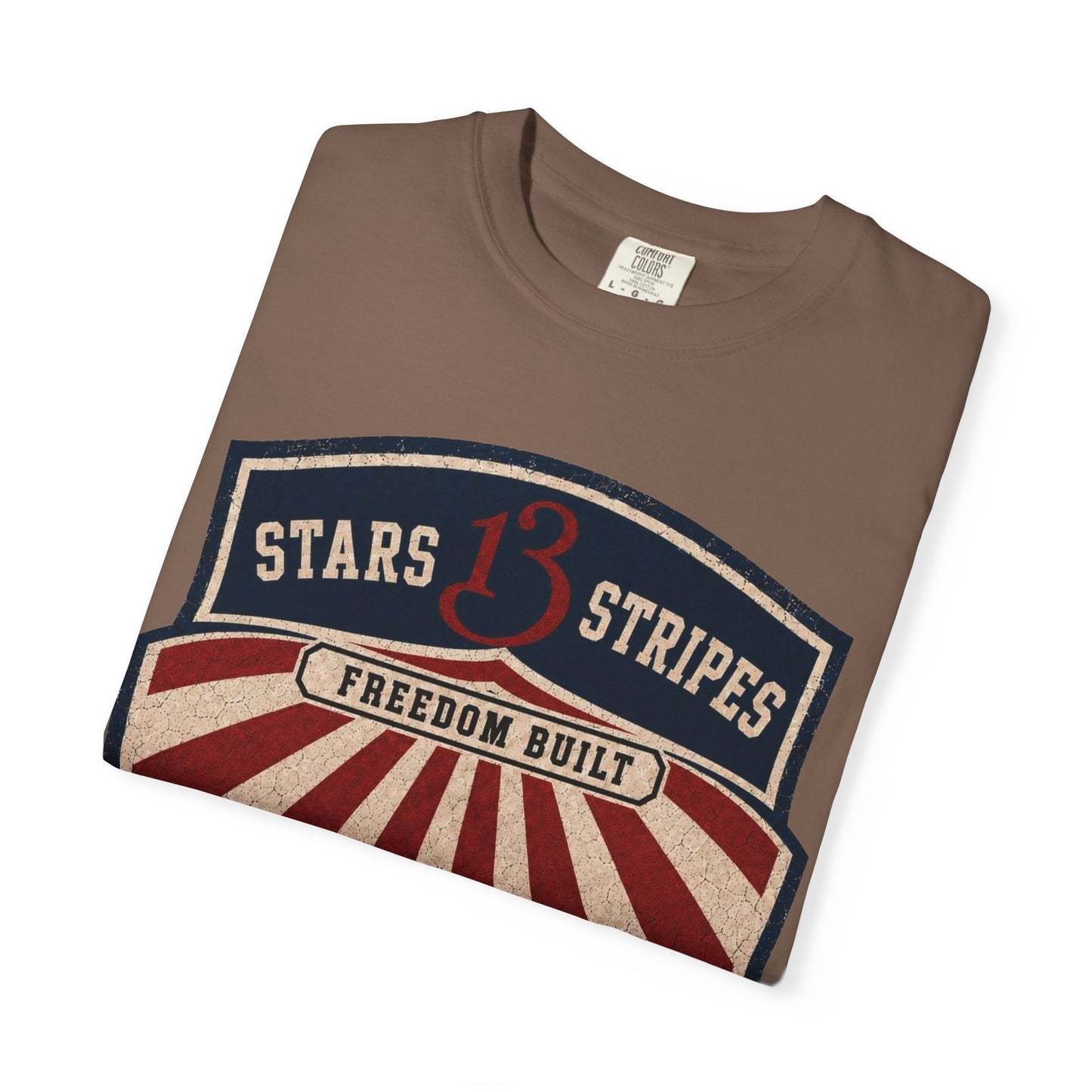 Stars13stripeS Shield T-Shirt — Freedom Built USA Heritage Tee