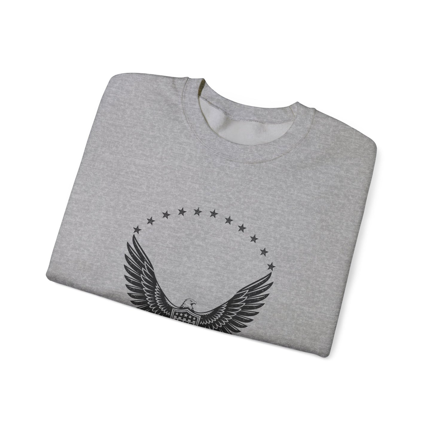 Eagle Emblem Crewneck Sweatshirt — "Freedom Stands Tall" Graphic
