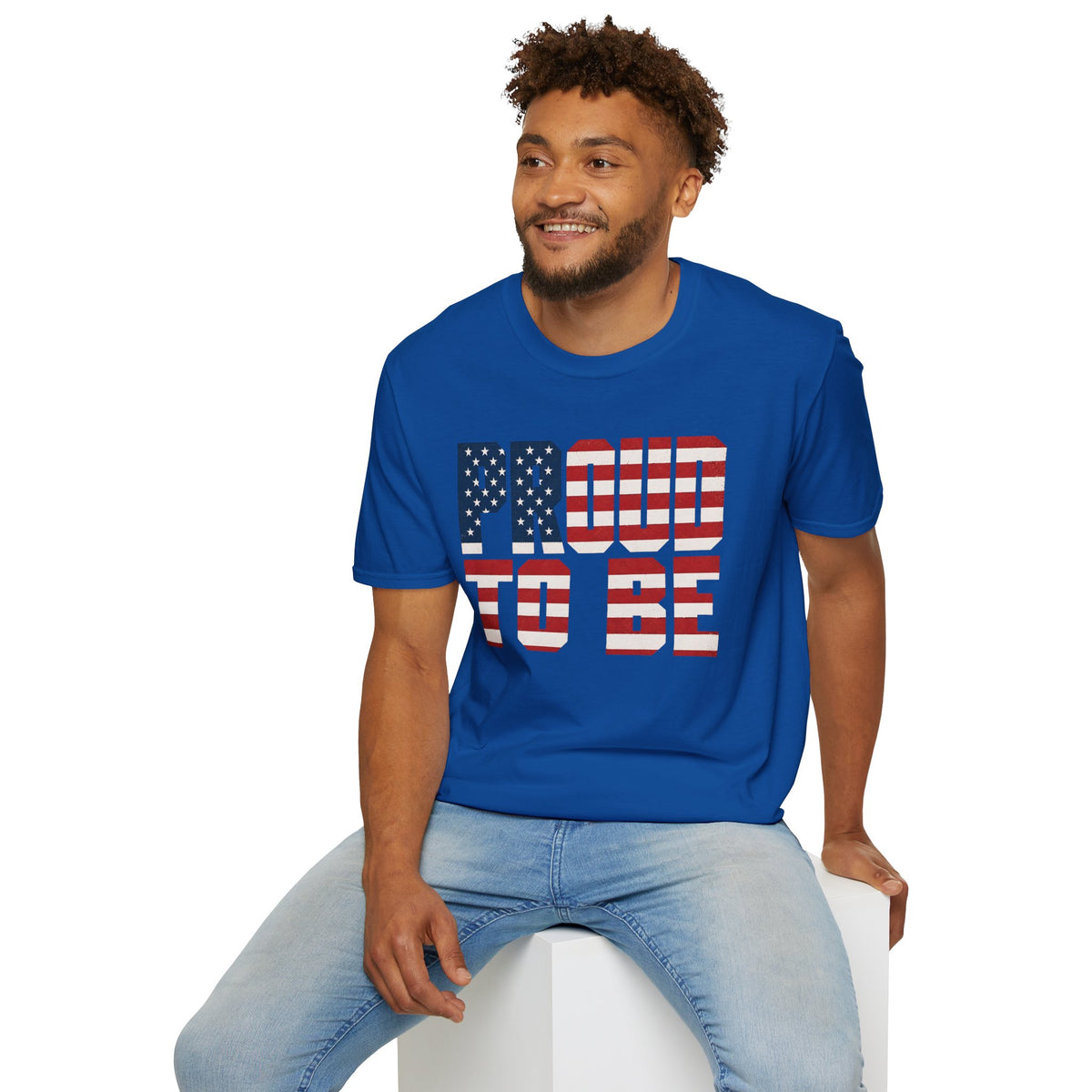 Proud To Be American T-Shirt — Patriotic USA Flag Graphic Tee