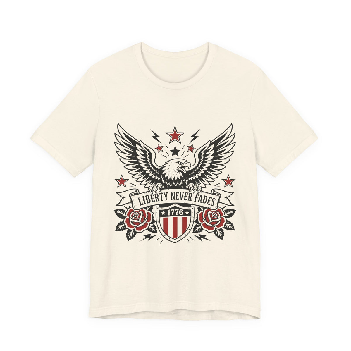 Liberty Never Fades Eagle T-Shirt – 1776 Patriotic American Tee