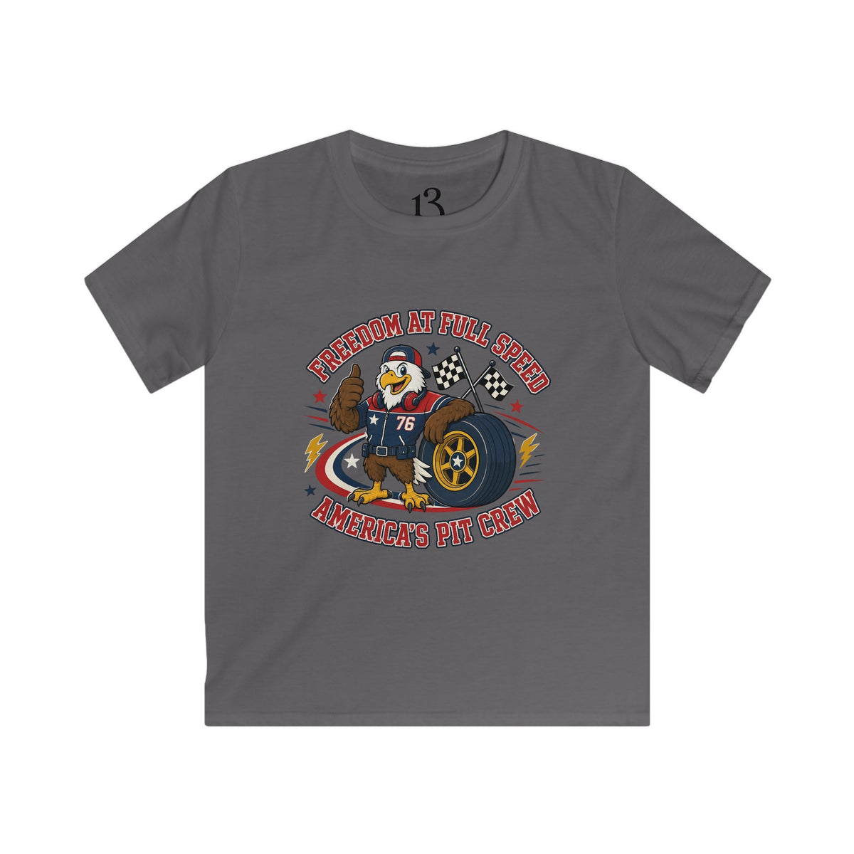 Kids T‑Shirt – 'Champion Pit Crew' Graphic Tee for Boys & Girls