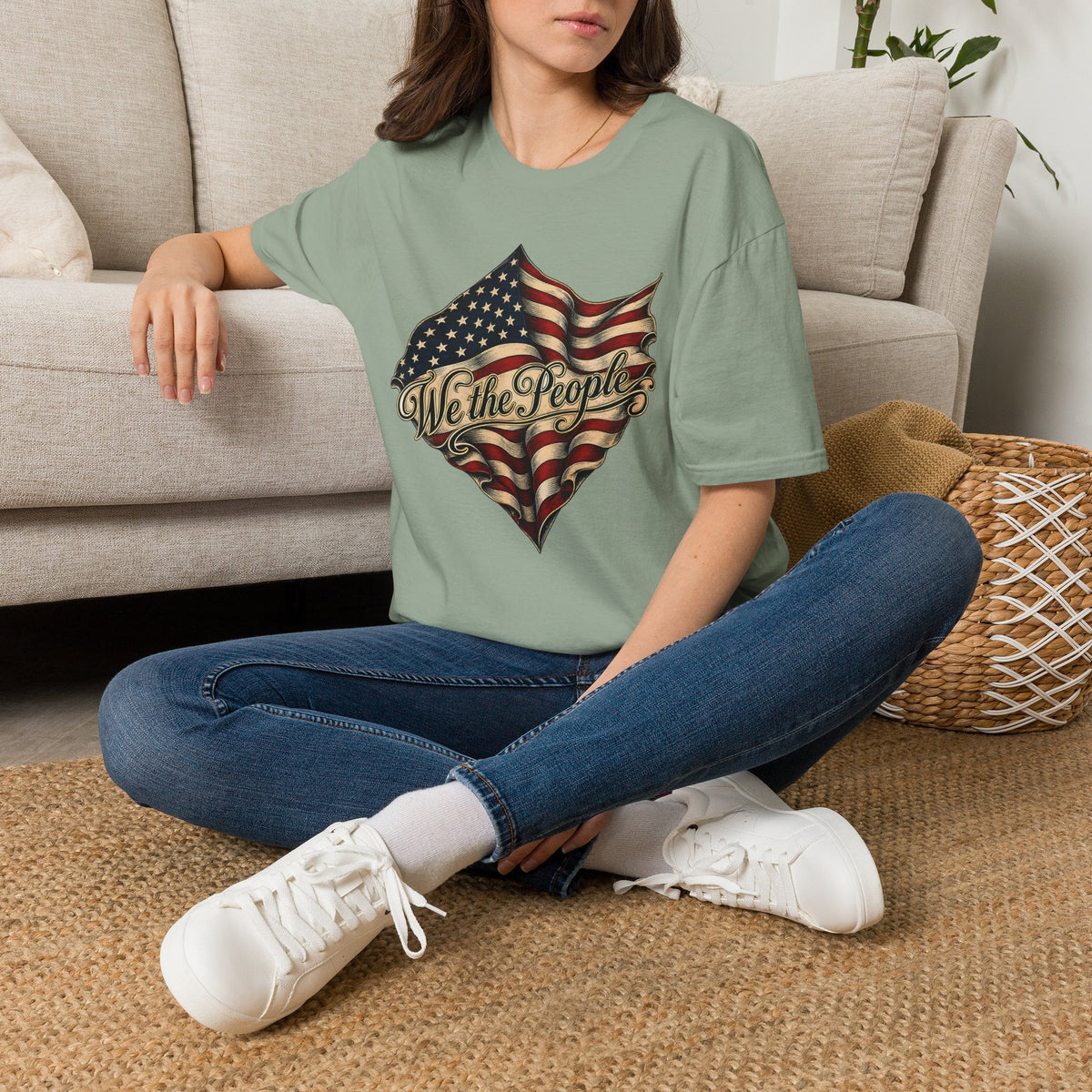 We the People Flag T-Shirt — Vintage American Patriotic Tee