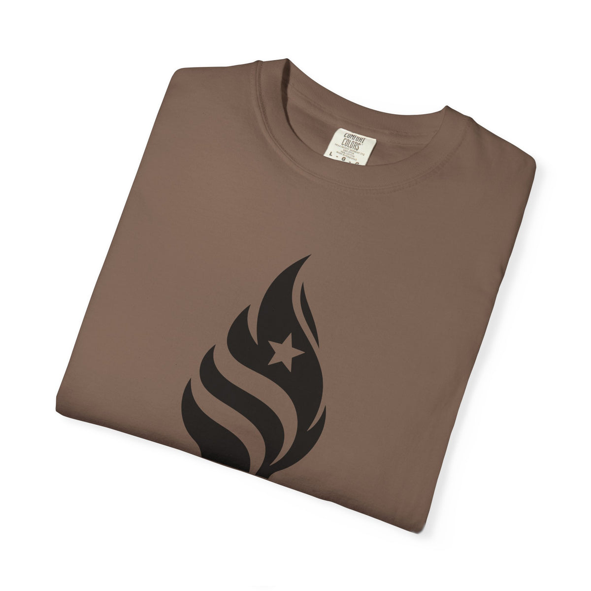 Liberty Torch T-Shirt — Patriotic Flame Tee with Star Emblem