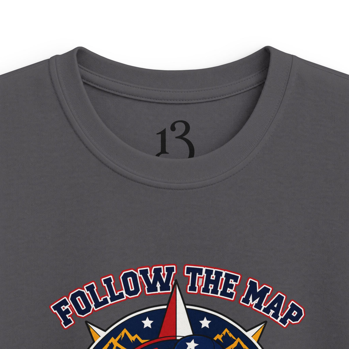 Kids Tee – "Follow the Map, Freedom Awaits" Eagle Adventure Graphic