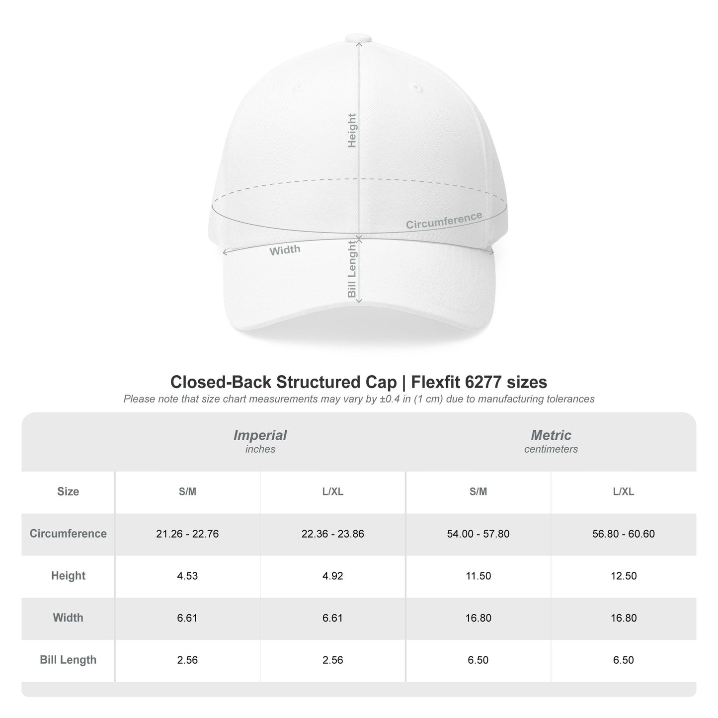 Stars13stripeS Embroidered Enclosed Back Cap White Font