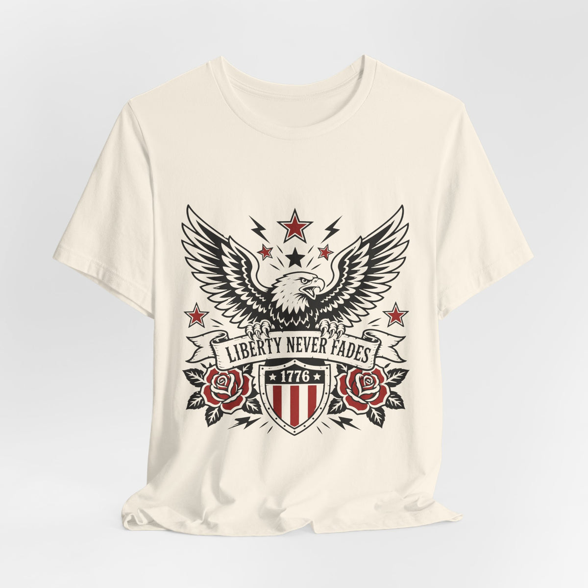 Liberty Never Fades Eagle T-Shirt – 1776 Patriotic American Tee
