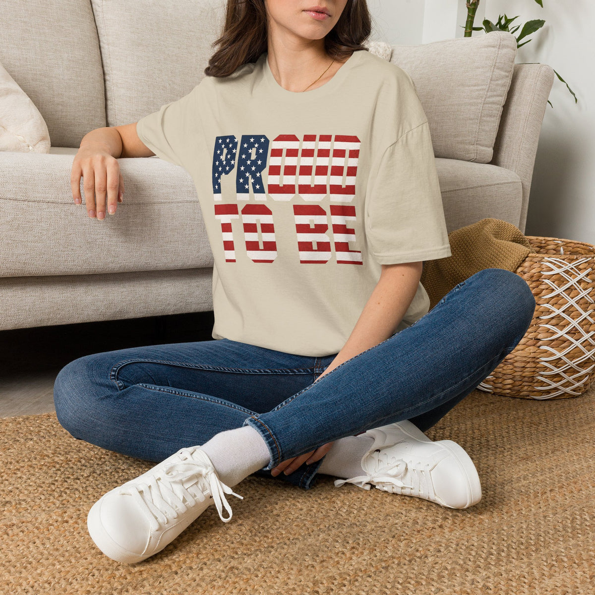 Proud To Be American T-Shirt — Patriotic USA Flag Graphic Tee