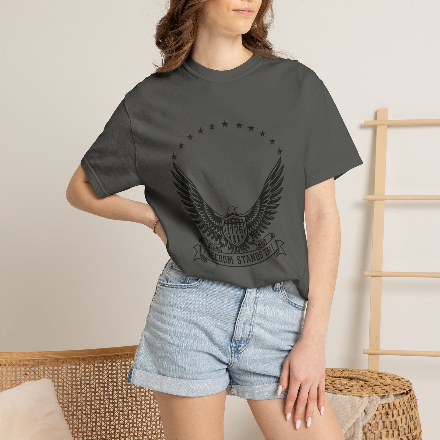 Freedom Stands Tall Eagle T-Shirt — 1776 Patriotic Tee