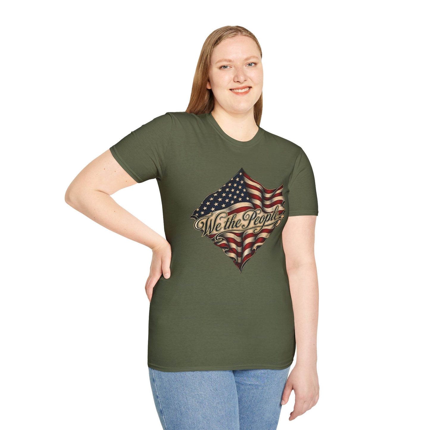 We the People Flag T-Shirt — Vintage American Patriotic Tee