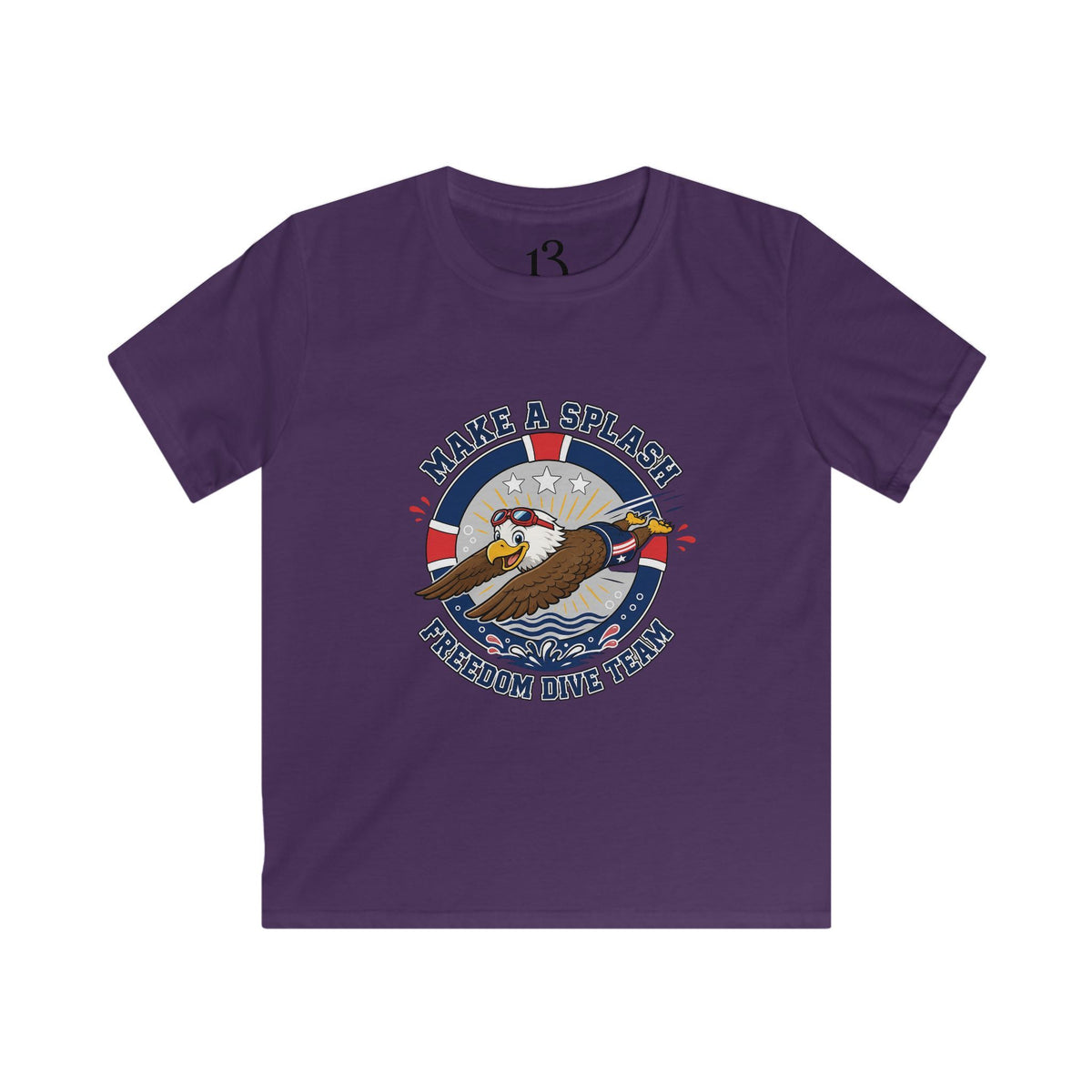 Kids Tee - "Make a Splash" Freedom Dive Team Eagle Graphic