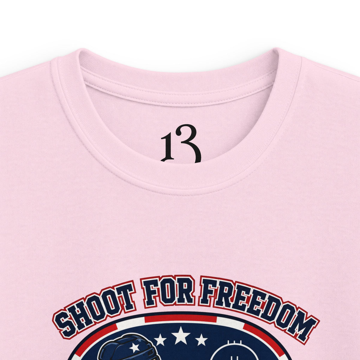 Kids Hockey Tee — "Shoot for Freedom" USA Hockey Crew Youth Shirt