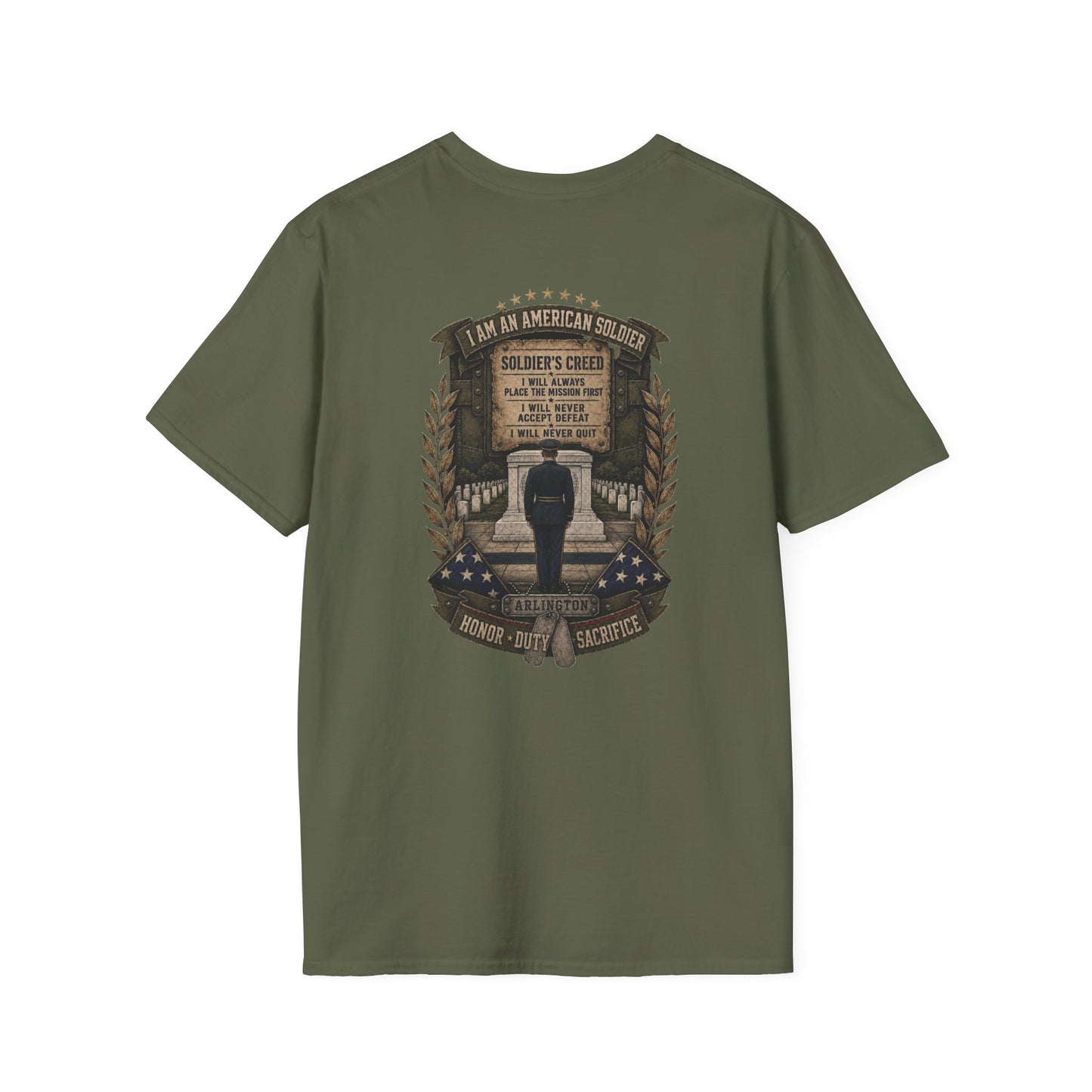 American Soldier Creed T-Shirt — I Am An American Soldier Military Tribute Tee
