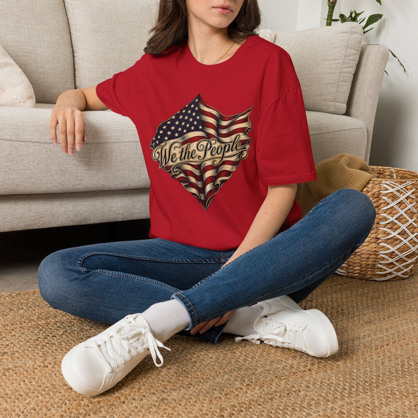 We the People Flag T-Shirt — Vintage American Patriotic Tee
