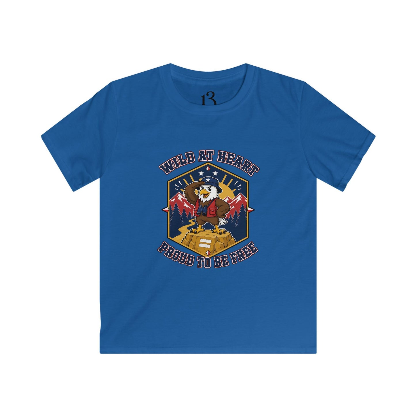 Kids Tee — "Wild at Heart, Ready to Be Free" Adventure Bear Graphic
