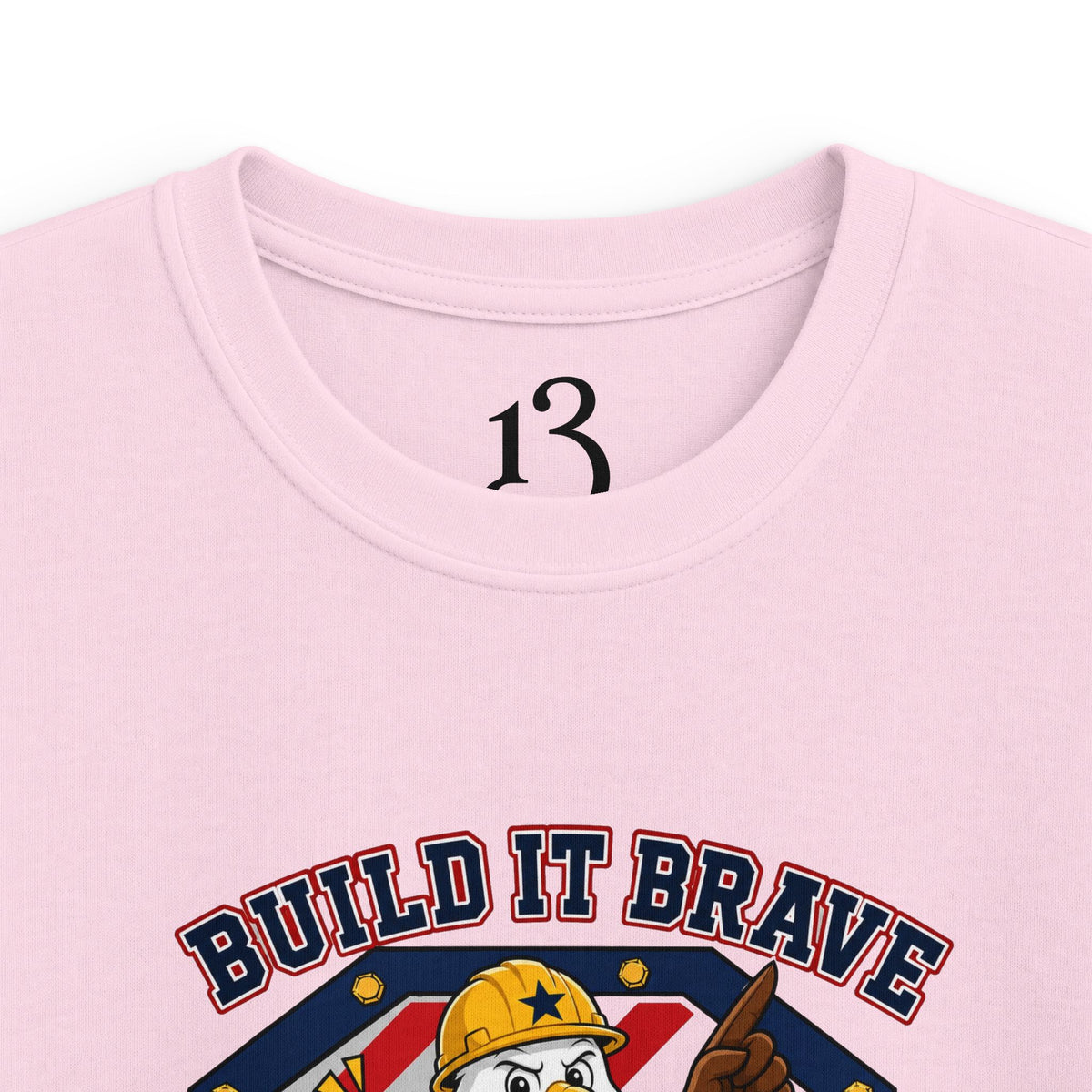 Kids Tee - 'Build It Brave, Make USA Strong' Patriotic Bald Eagle Design