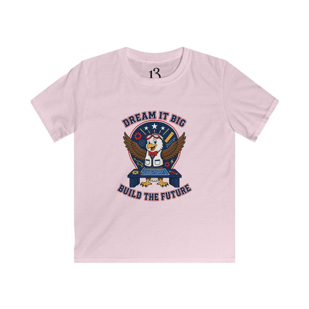 Kids Tee — "Dream It Big, Build The Future" Eagle Graphic