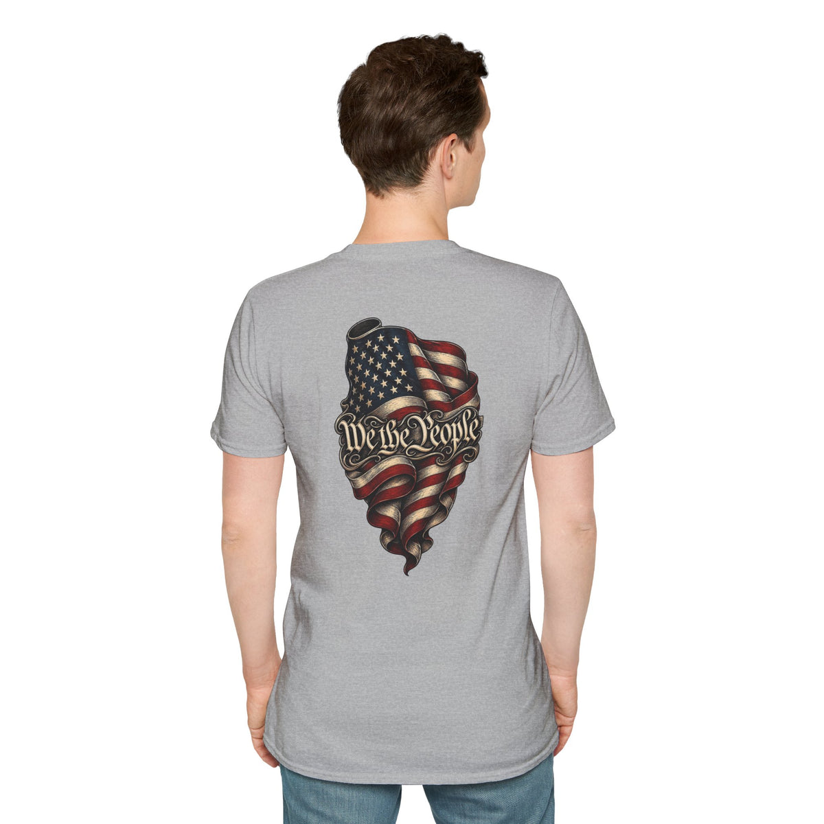 "We The People" Stars13stripeS Embossed T-Shirt
