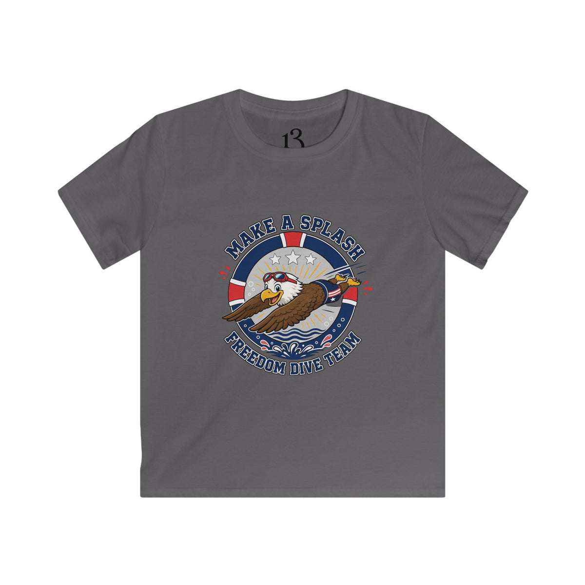 Kids Tee - "Make a Splash" Freedom Dive Team Eagle Graphic