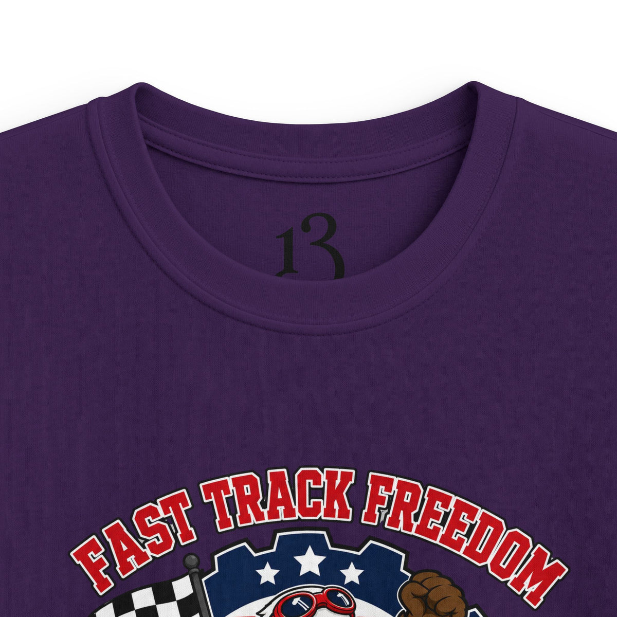Kids Racing Tee - 'Fast Track Freedom' USA Racing Champion Graphic