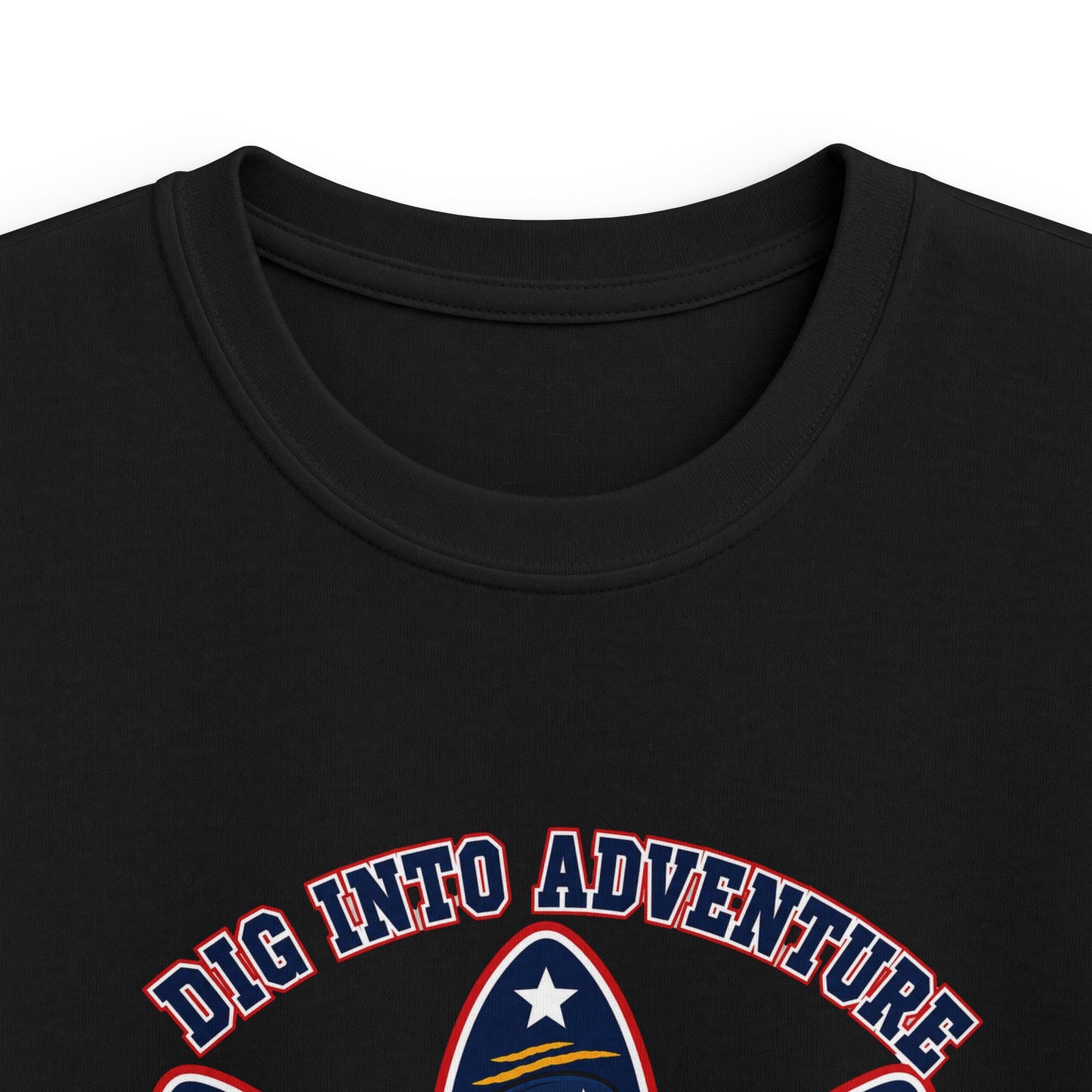 Kids T-Shirt - "Dig Into Adventure: Discover America" Patriotic Eagle Tee