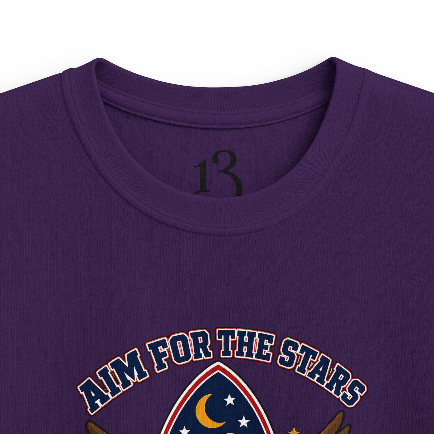 Kids Tee — 'Aim for the Stars' Rocket Eagle Graphic Shirt
