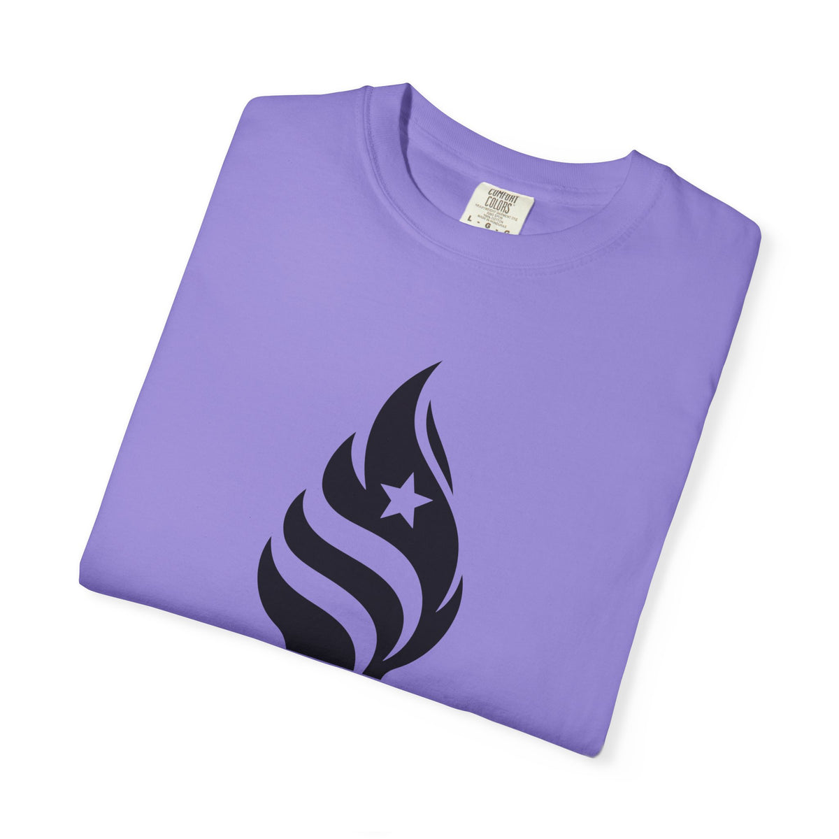 Liberty Torch T-Shirt — Patriotic Flame Tee with Star Emblem