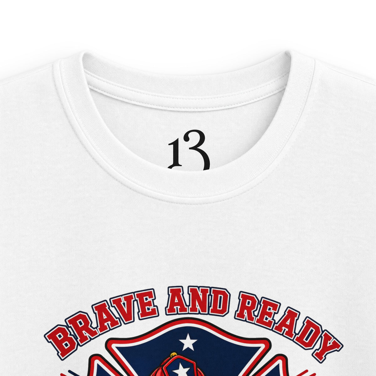 Kids Tee — Brave and Ready Fire Rescue Crew Graphic