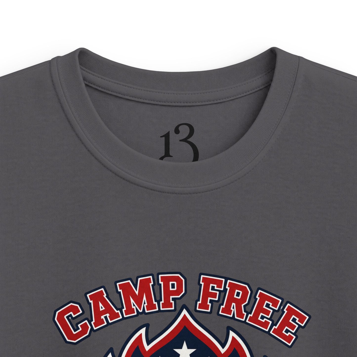 Kids Tee - "Camp Free" Eagle Camping Graphic Shirt for Outdoor-Loving Kids