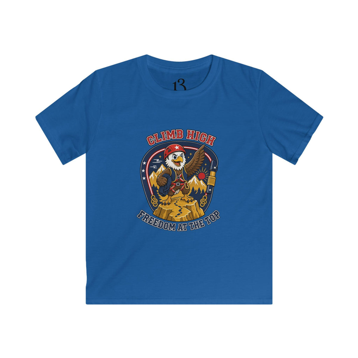 Kids T-Shirt – “Climb High, Dream Big” Adventure Graphic Tee