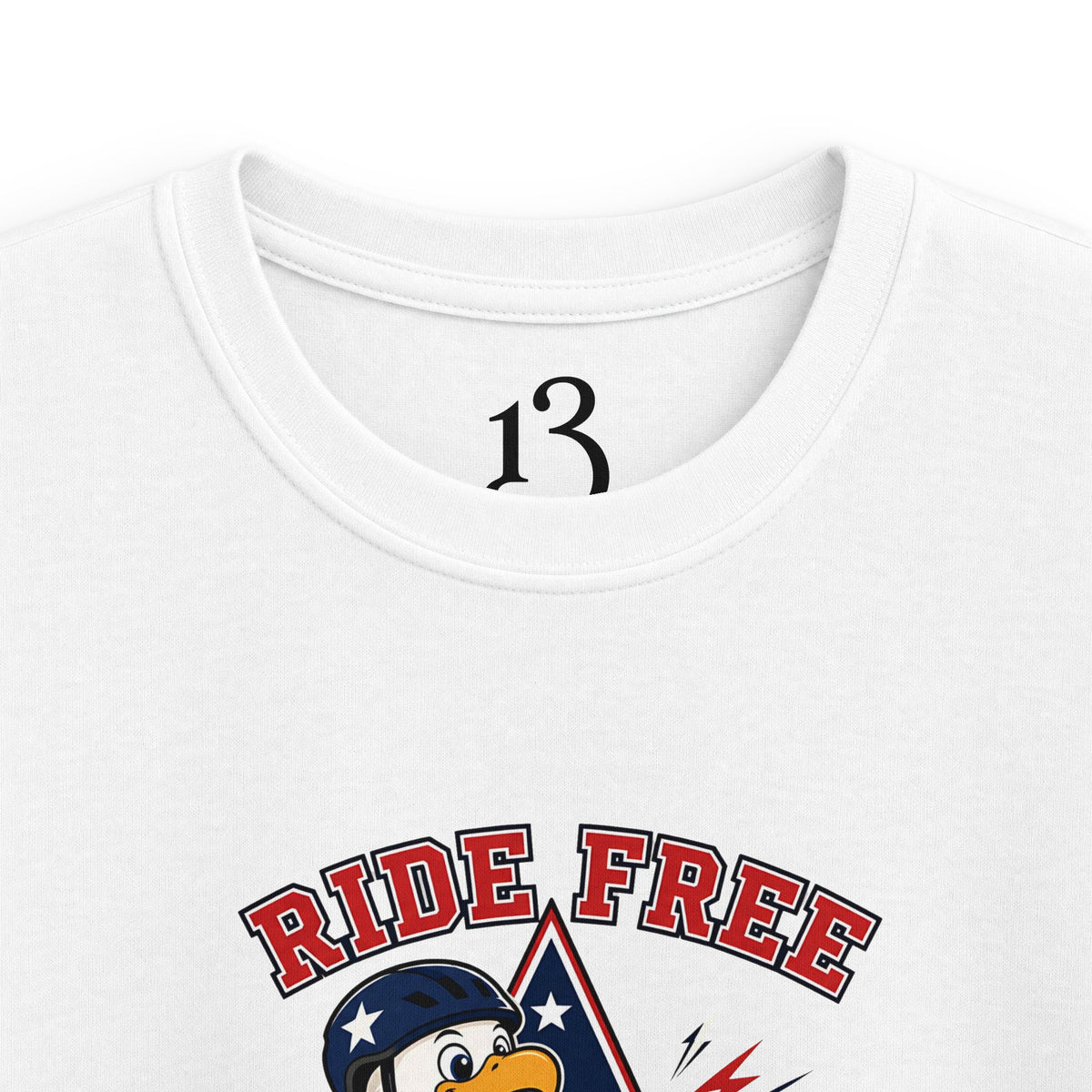 Kids' Bicycle Tee — "Ride Free" Retro Biker Graphic