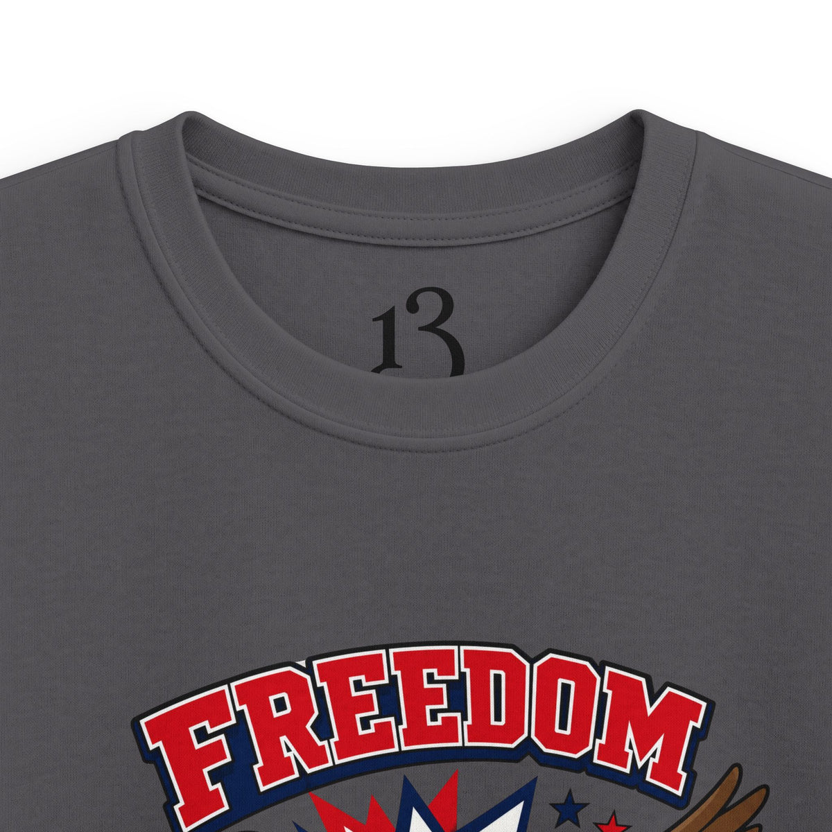 Kids Tee — "Freedom Flies Fast" Patriotic Eagle Shirt for 4th of July
