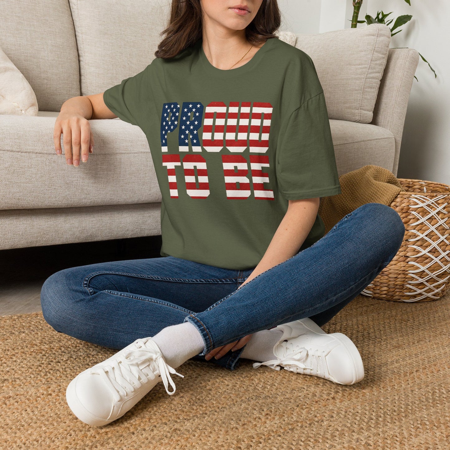 Proud To Be American T-Shirt — Patriotic USA Flag Graphic Tee