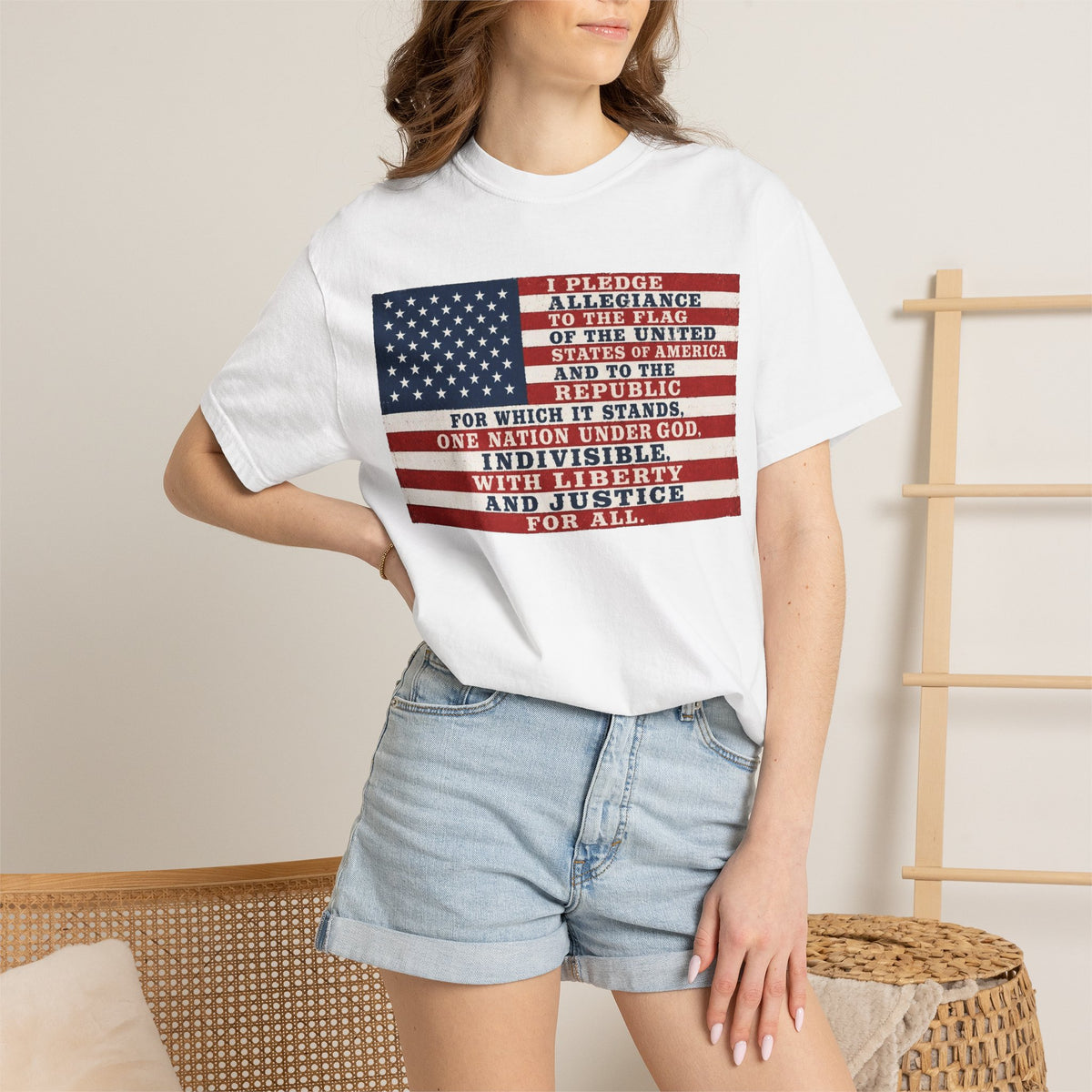 Pledge of Allegiance American Flag T-Shirt