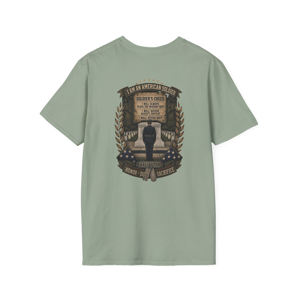 American Soldier Creed T-Shirt — I Am An American Soldier Military Tribute Tee