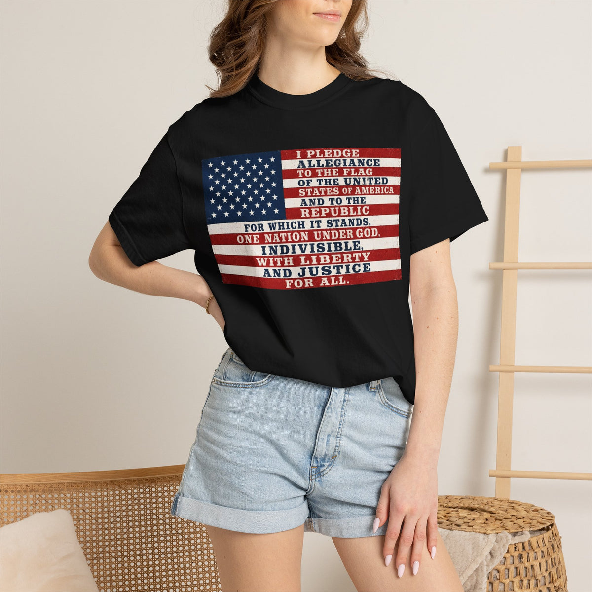 Pledge of Allegiance American Flag T-Shirt