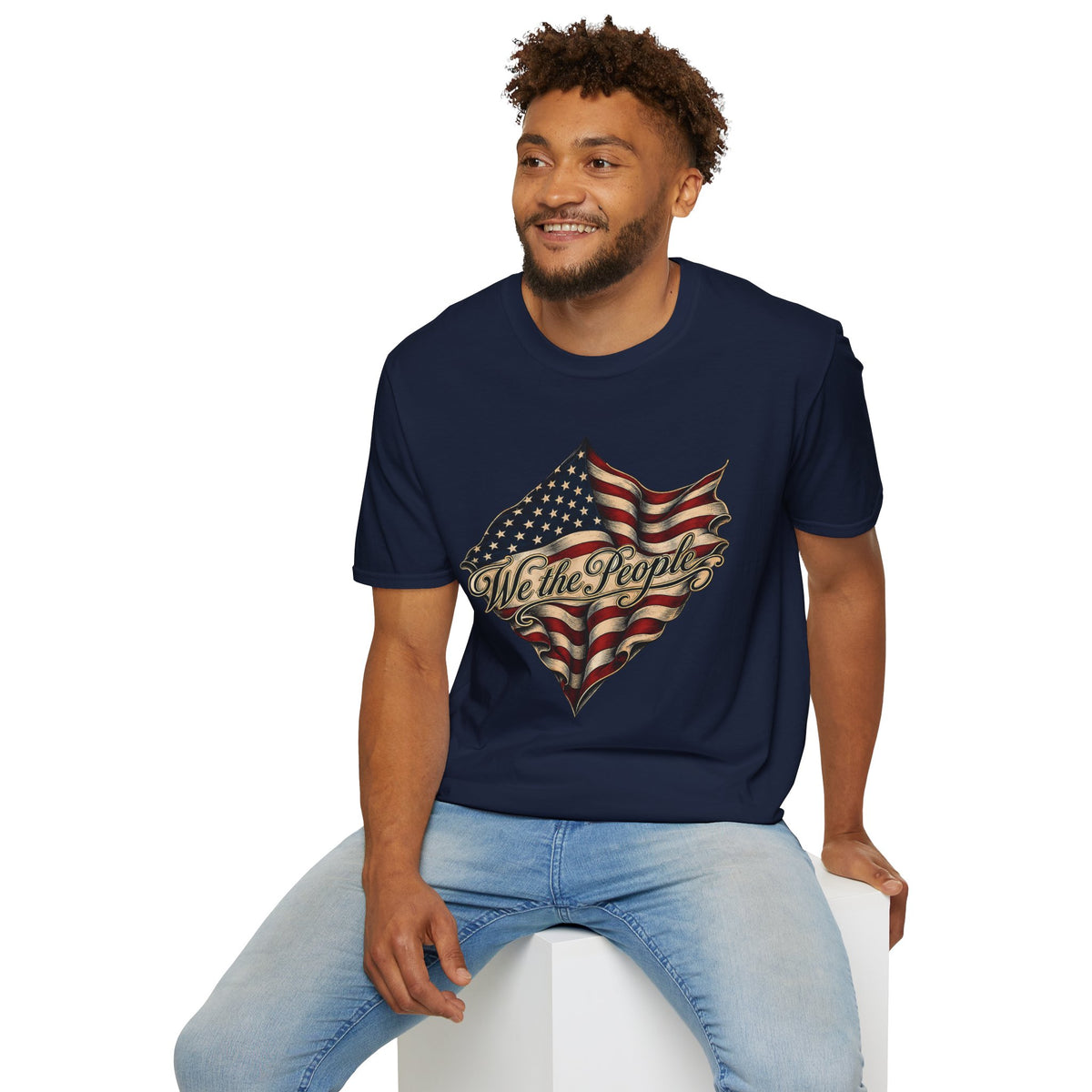 We the People Flag T-Shirt — Vintage American Patriotic Tee