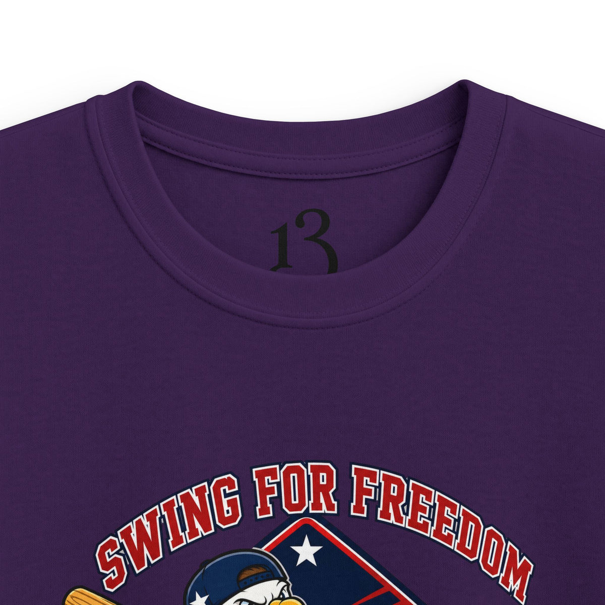 Kids Tee - "Swinging for Freedom" Patriotic Baseball Eagle Design