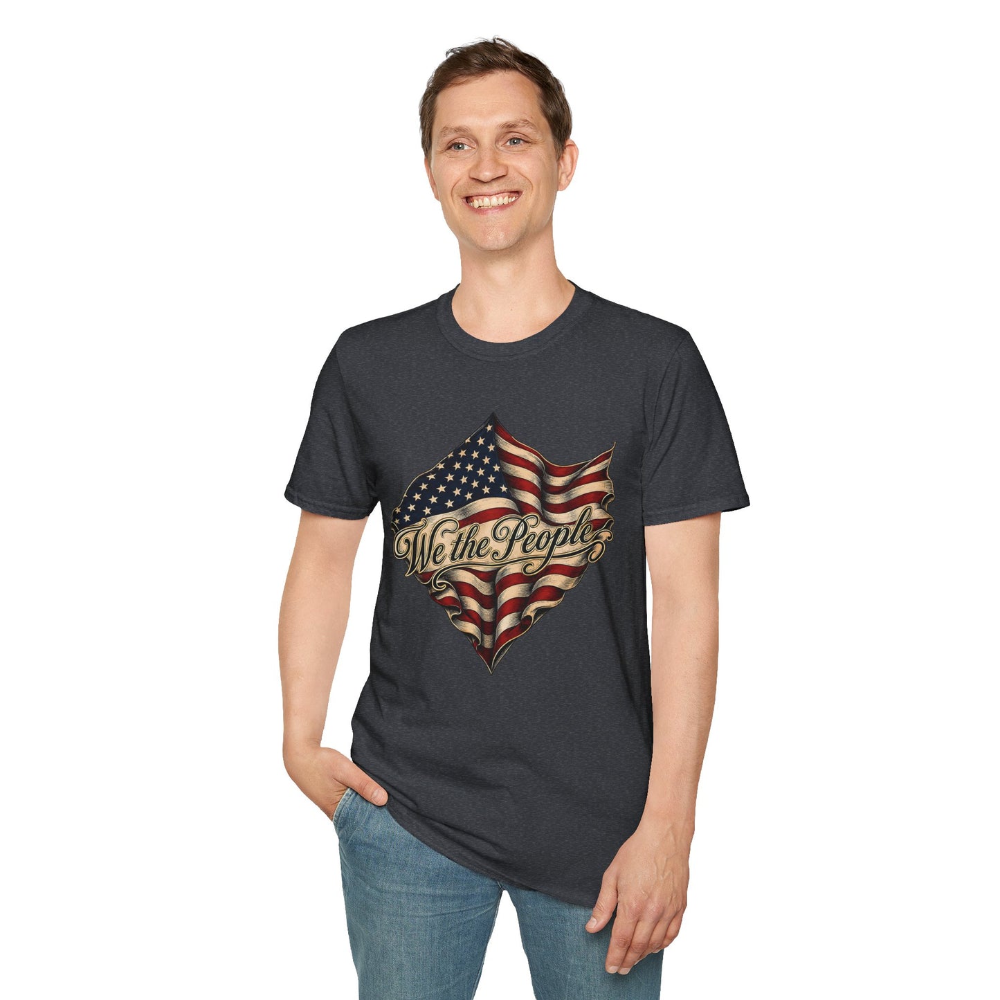We the People Flag T-Shirt — Vintage American Patriotic Tee