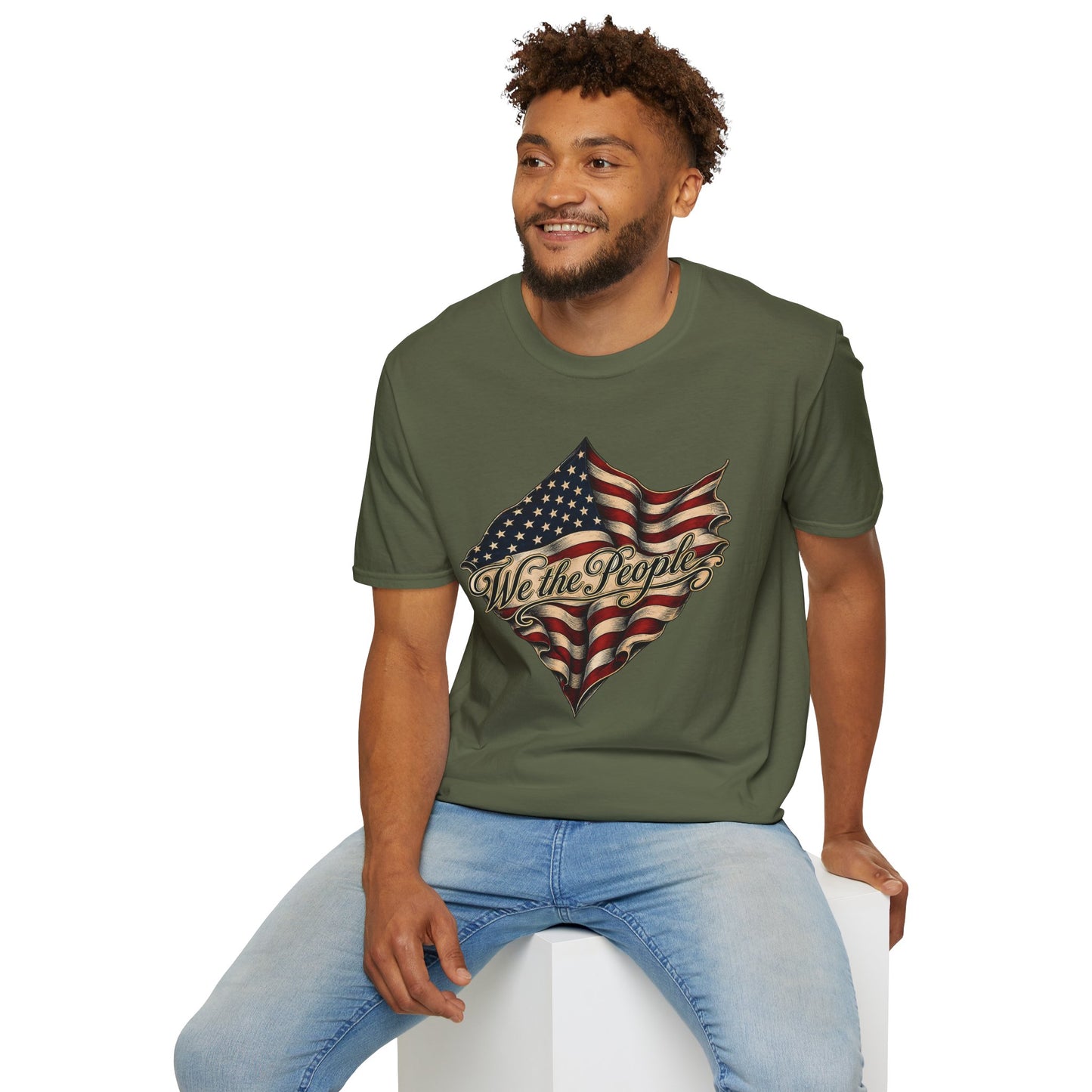 We the People Flag T-Shirt — Vintage American Patriotic Tee