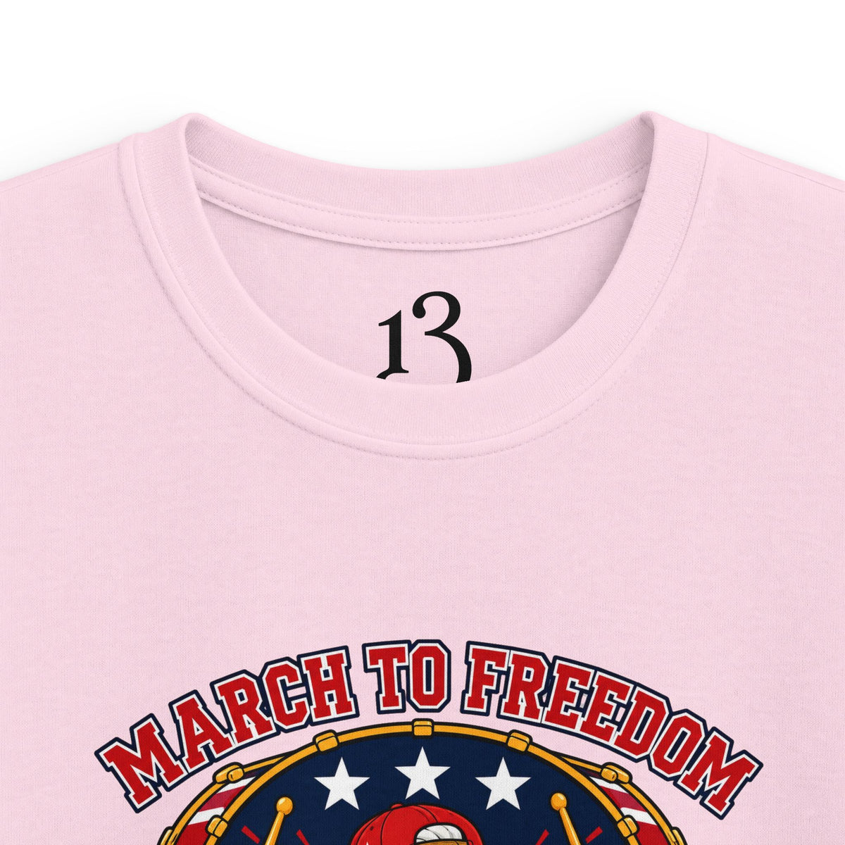 Kids Patriotic Eagle Tee - 'March to Freedom' Drumline Shirt