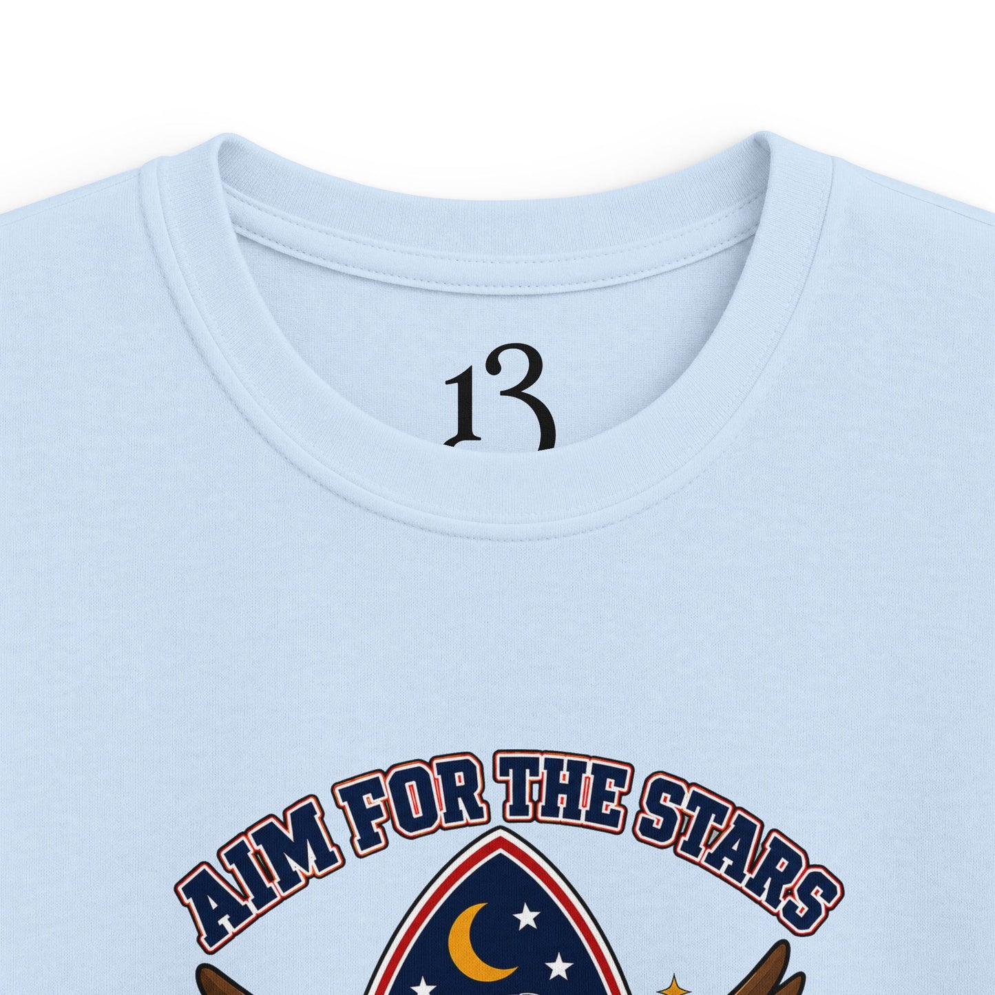 Kids Tee — 'Aim for the Stars' Rocket Eagle Graphic Shirt