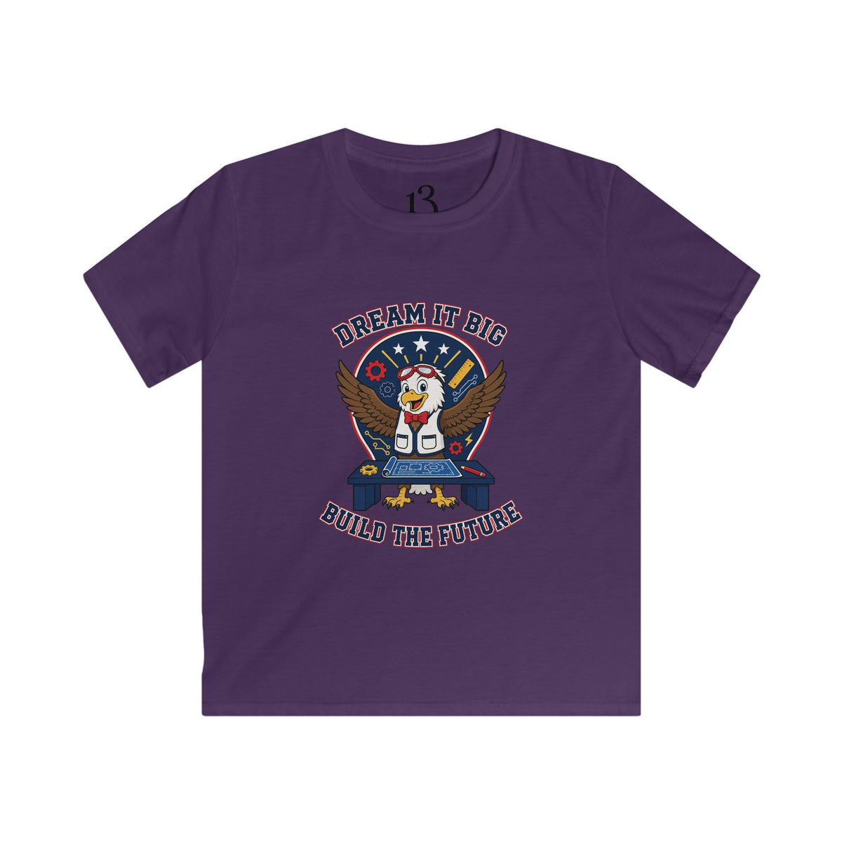 Kids Tee — "Dream It Big, Build The Future" Eagle Graphic