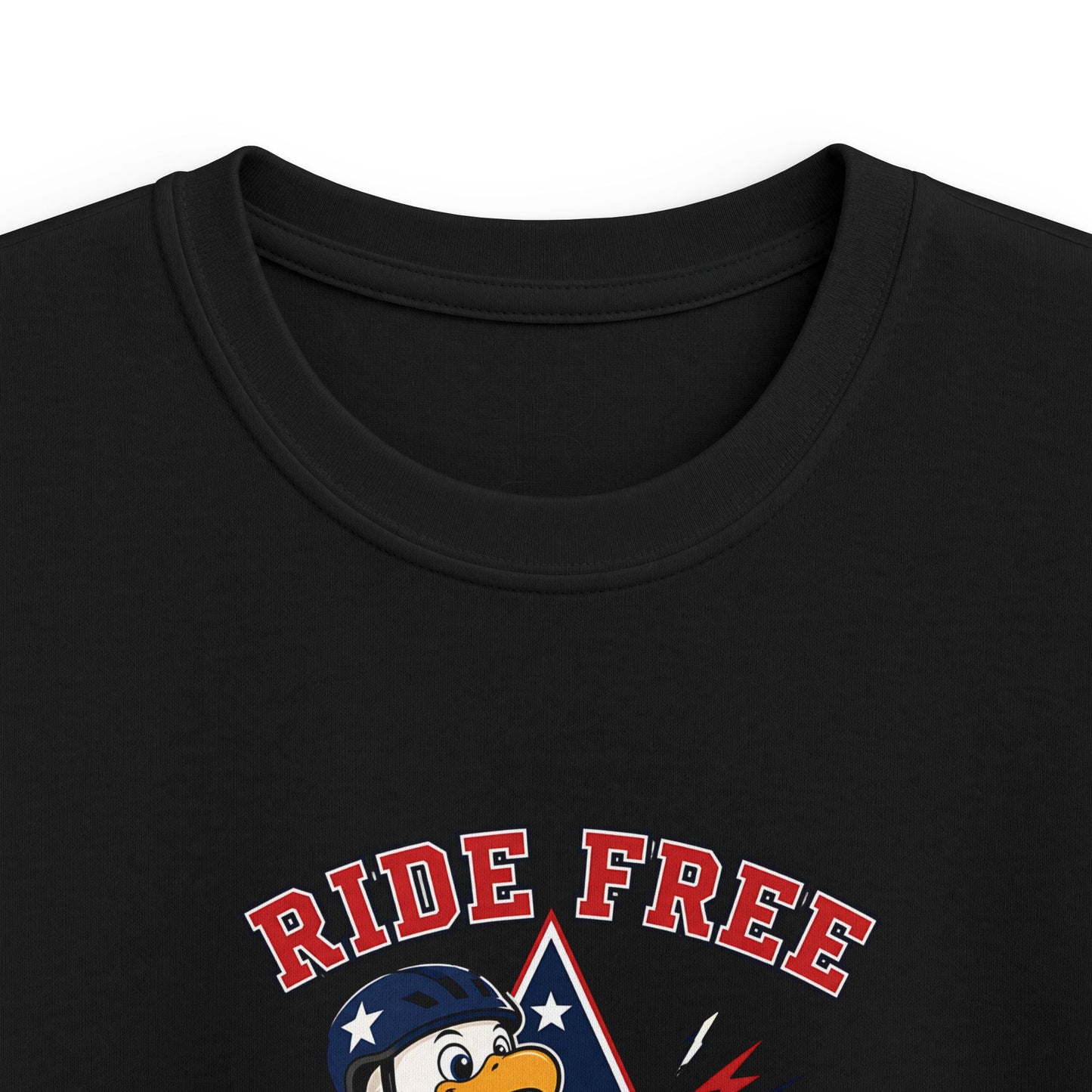 Kids' Bicycle Tee — "Ride Free" Retro Biker Graphic