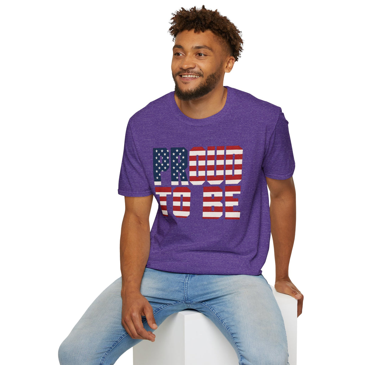 Proud To Be American T-Shirt — Patriotic USA Flag Graphic Tee
