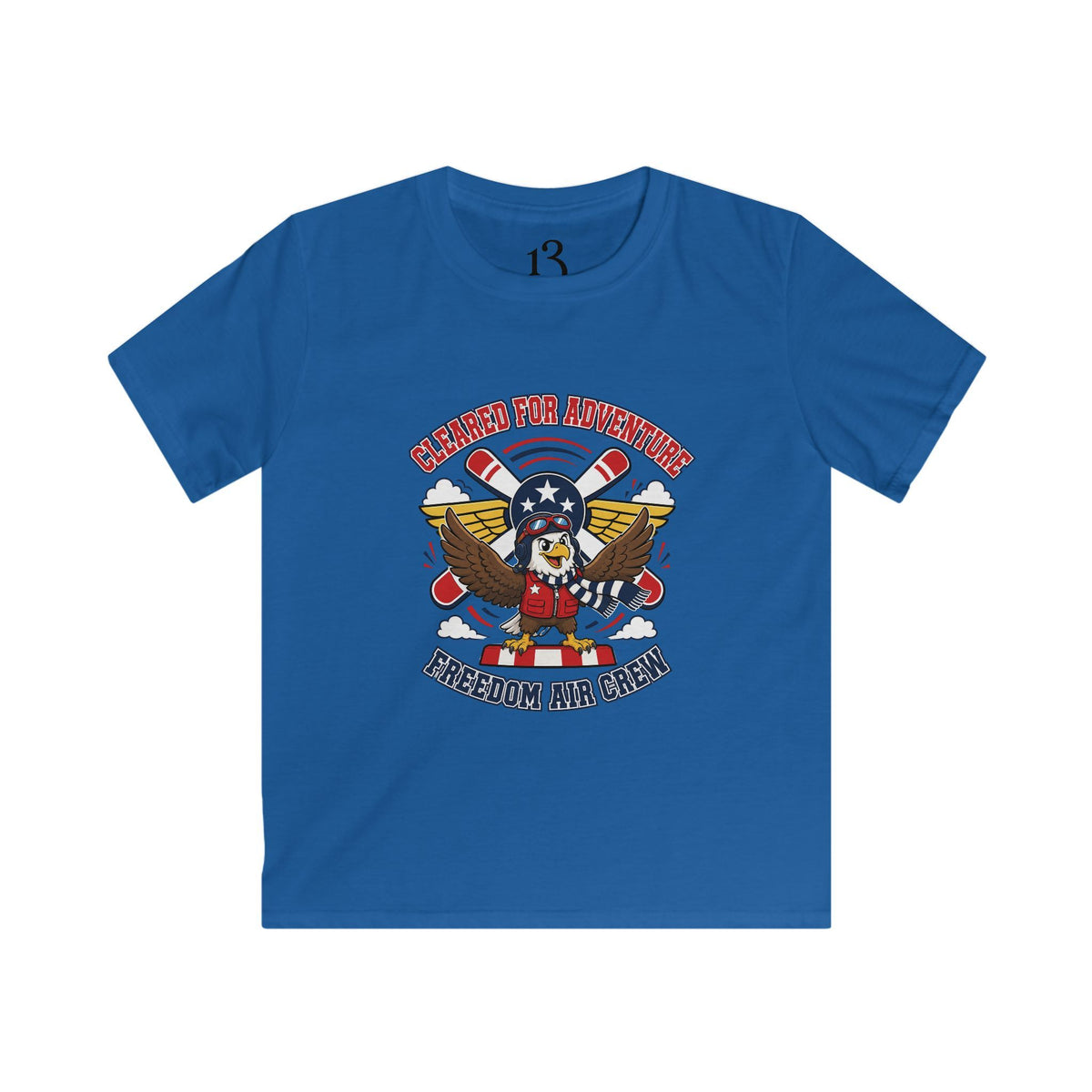 Kids Tee — Patriotic Eagle Aviation Fan "Freedom Air Crew"